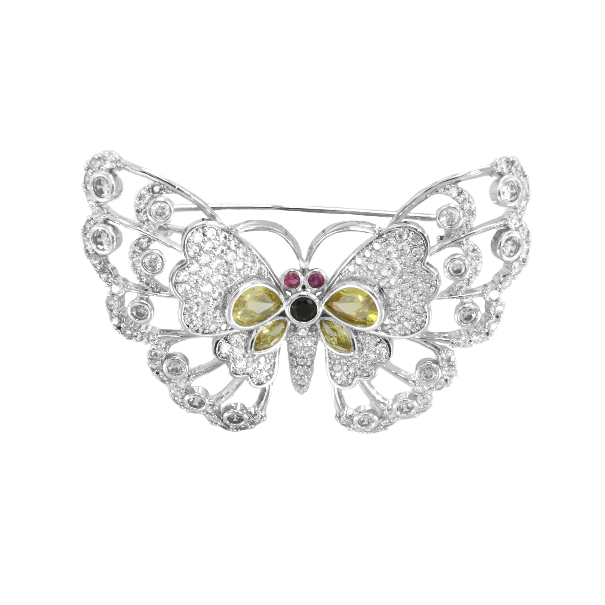 Brosa Butterfly cu pietre din zirconiu