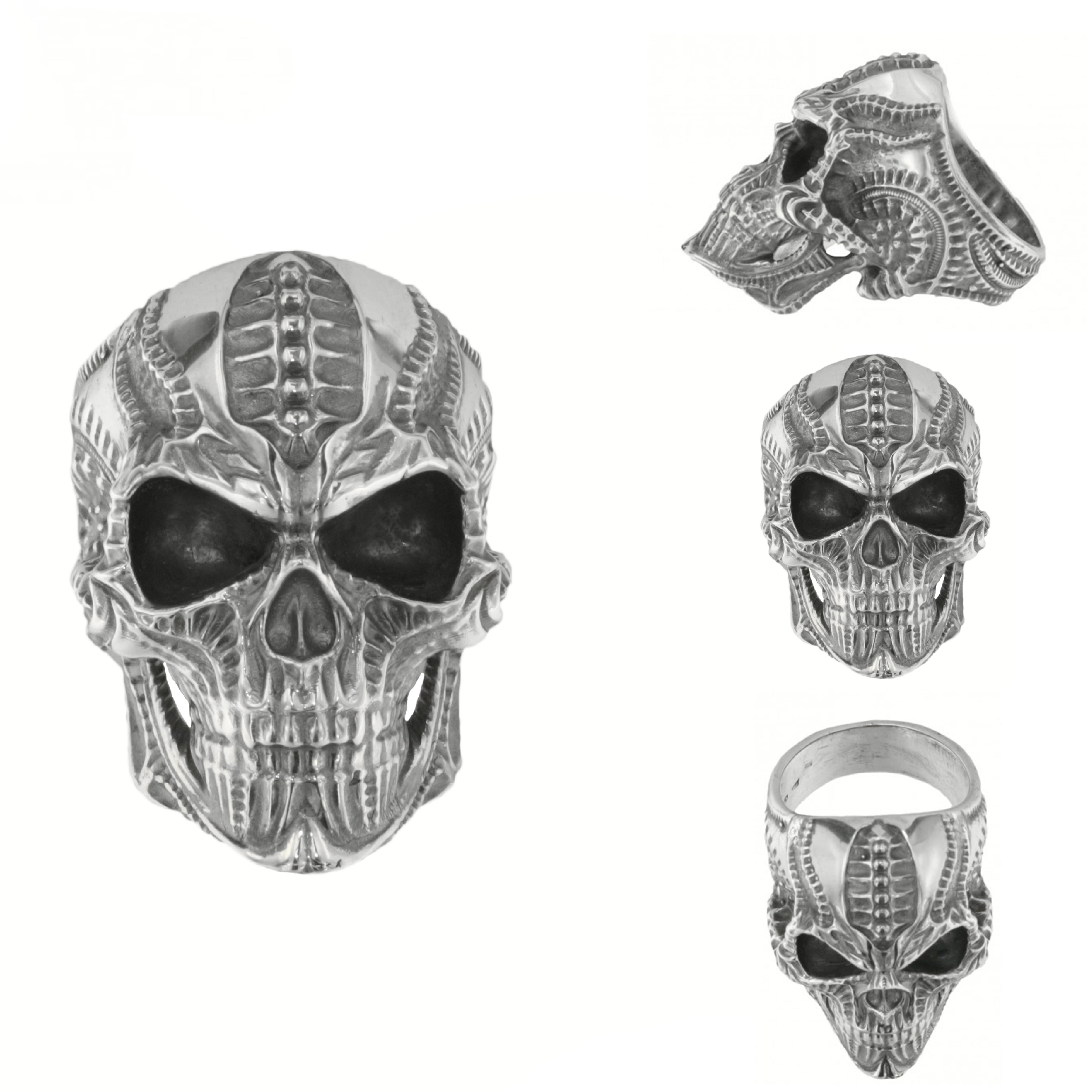 Inel Argint 925 Horror Skull