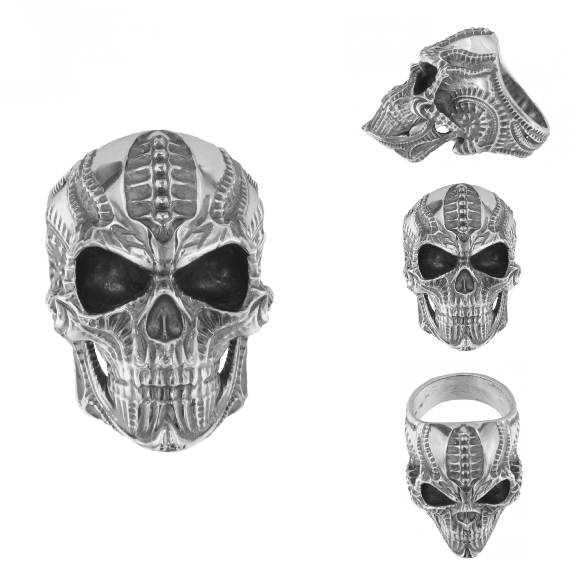 Inel Argint 925 Horror Skull