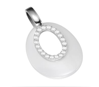 Pandantiv Argint 925 Colectie Ceramica Petala cu Zirconii