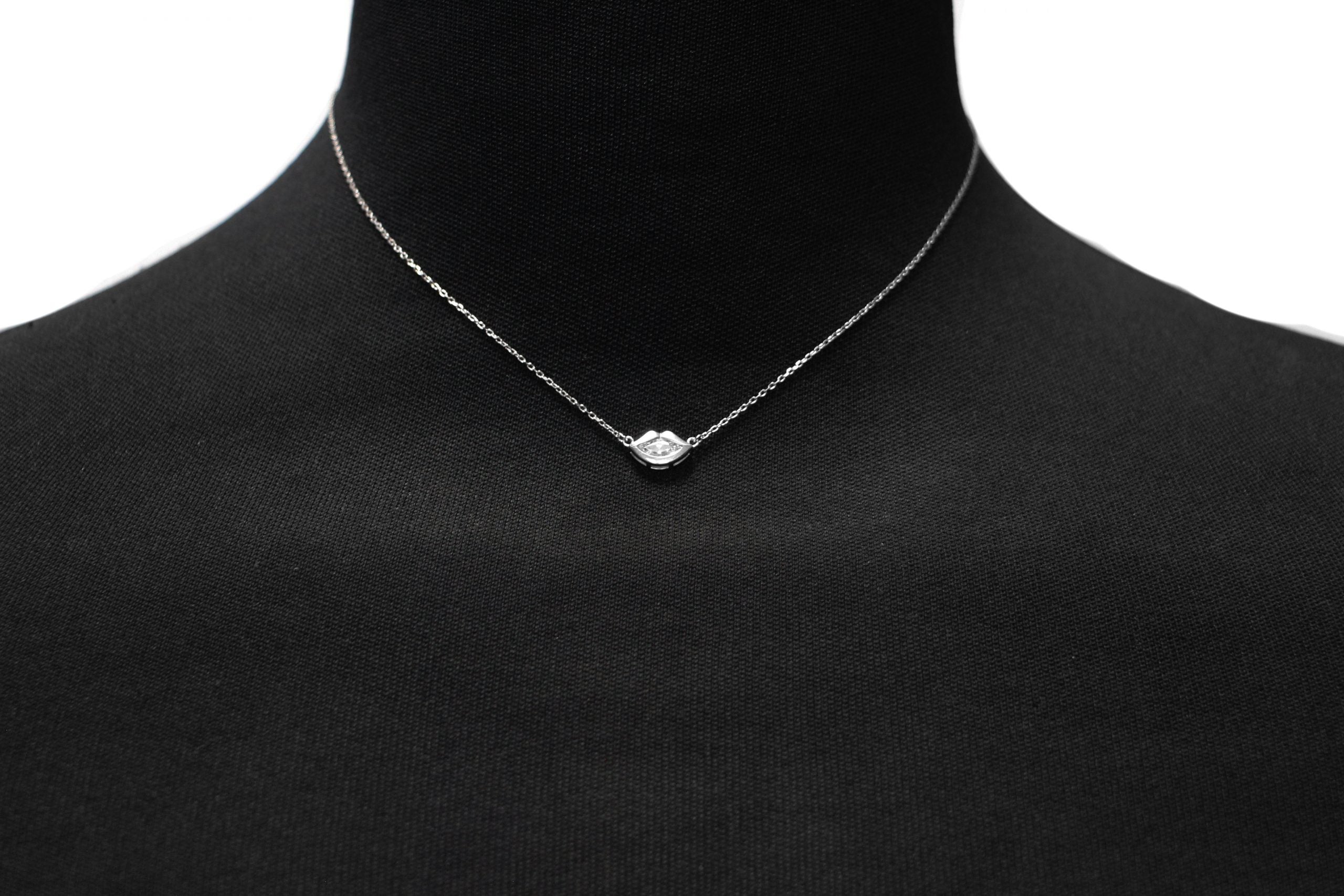 Lantisor cu Pandantiv Argint 925 Buze cu Zirconiu