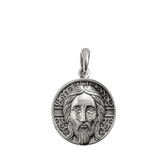 Pandantiv Argint 925 Capul lui Iisus Hristos mare Tip 2