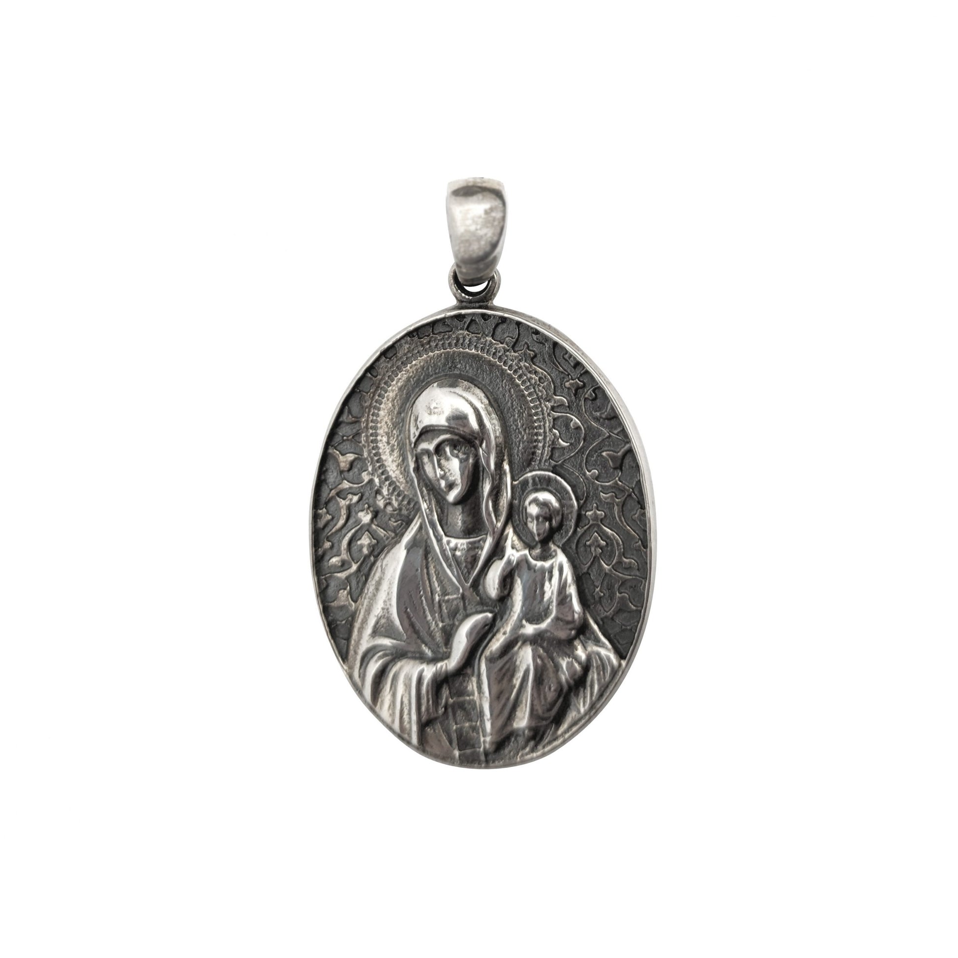 Pandantiv Argint 925 Sf. Maria si Pruncul Oval