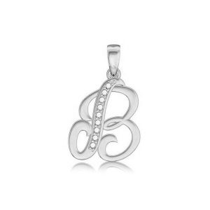 Pandantiv Argint 925 Litera B cu Pietre Zirconiu