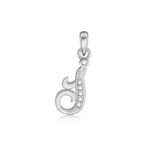 Pandantiv Argint 925 Litera J cu Pietre Zirconiu