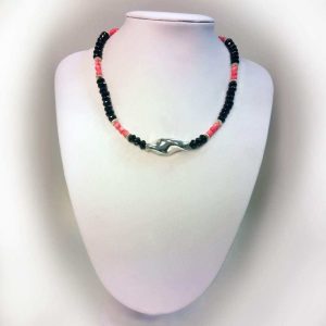 Colier cu pietre onix si coral