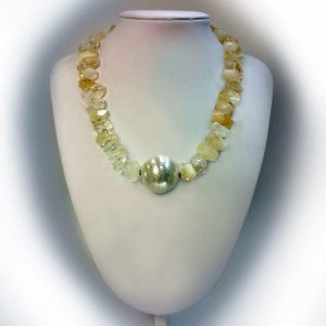 Colier cu pietre citrin 