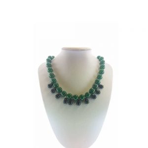 Colier cu pietre onix si agate verzi