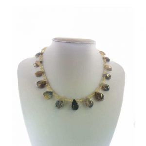 Colier cu pietre citrin