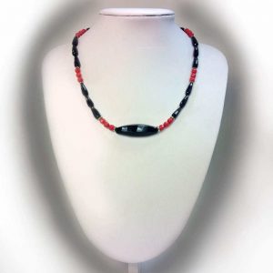 Colier cu pietre onix si coral