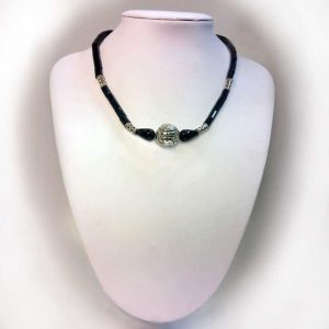 Colier cu pietre onix cilindru 