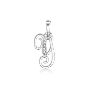 Pandantiv Argint 925 Litera Y cu Pietre Zirconiu